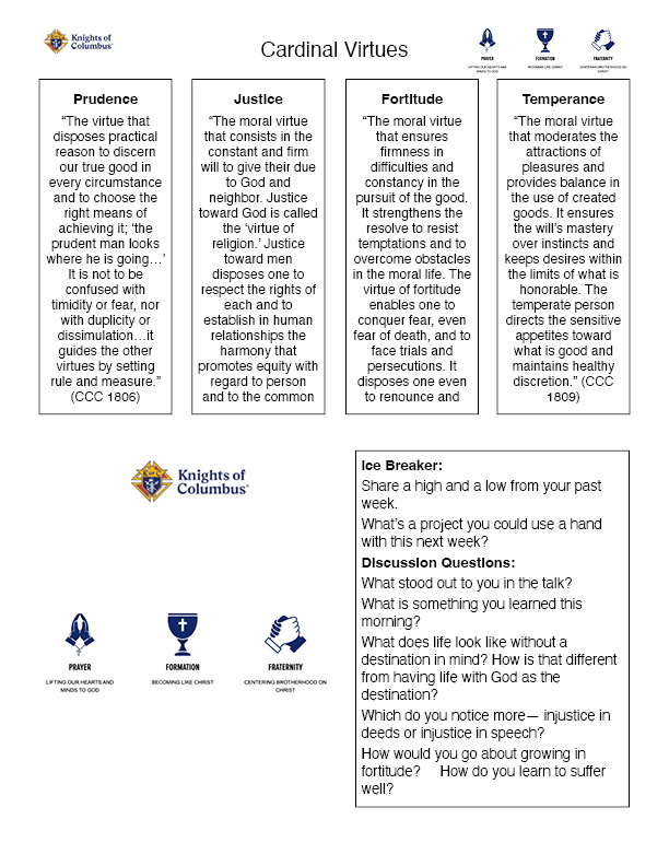 Cardinal Virtues - Prudence, Justice, Fortitude, and Temperance